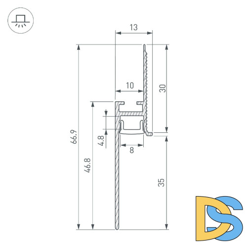 Профиль Arlight PLINTUS-FANTOM-H35-2000 WHITE 043666