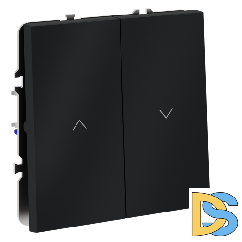 Выключатель встраиваемый VOLTUM S70 для жалюзи 10А, (графит)