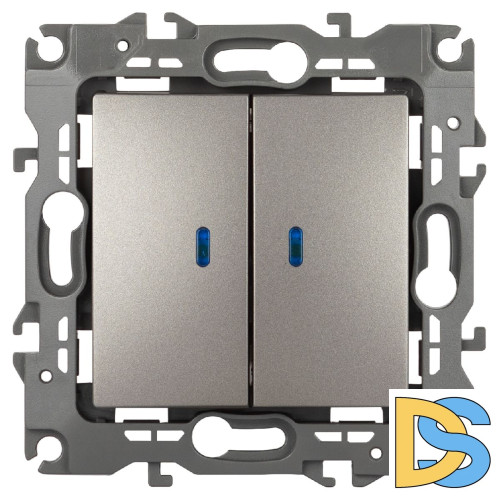 Выключатель двухклавишный Эра 12-1105-16 Б0065719