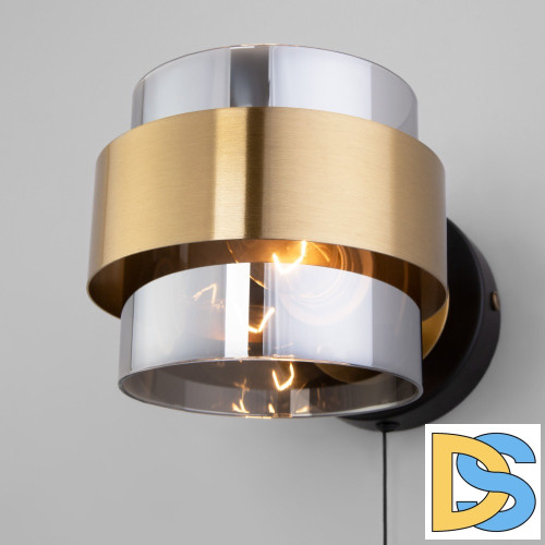 Бра Eurosvet Arcada 70127/1 черный/ дымчатый a060614