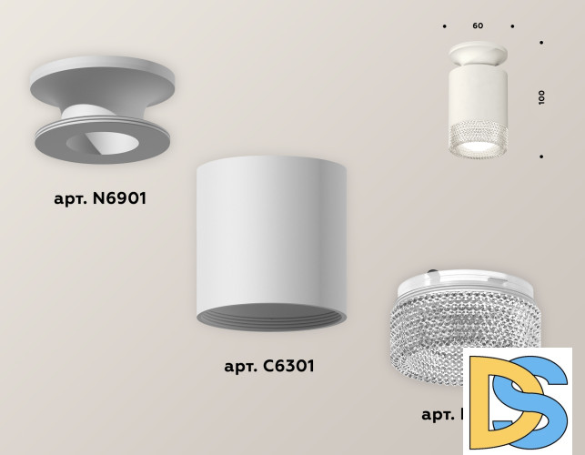 Накладной светильник Ambrella Light Techno XS6301102 (N6901, C6301, N6150)
