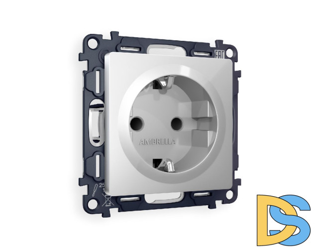 Комплект механизма розетки с/з со шторками Ambrella Volt Alfa MA407010