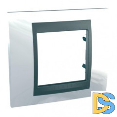 Рамка 1-ая (одинарная), Нордик/Графит (металл), серия UNICA TOP/CLASS, Schneider Electric