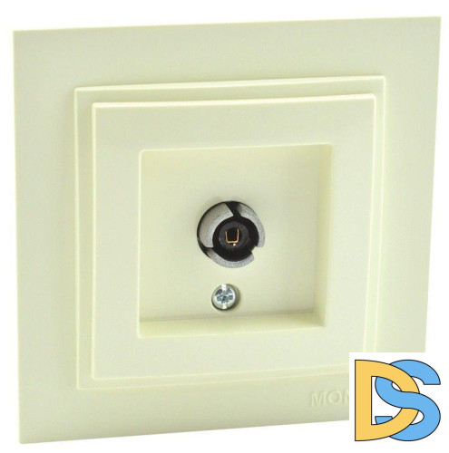 Розетка TV проходная Mono Electric Despina крем 102-170005-137