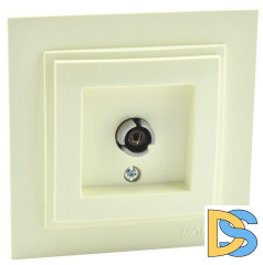 Розетка TV проходная Mono Electric Despina крем 102-170005-137