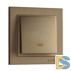 Выключатель одноклавишный перекресный Mono Electric Despina 10А 250В бронза 102-232325-112