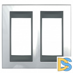 Рамка 2-ая (двойная), Нордик/Графит (металл), серия UNICA TOP/CLASS, Schneider Electric