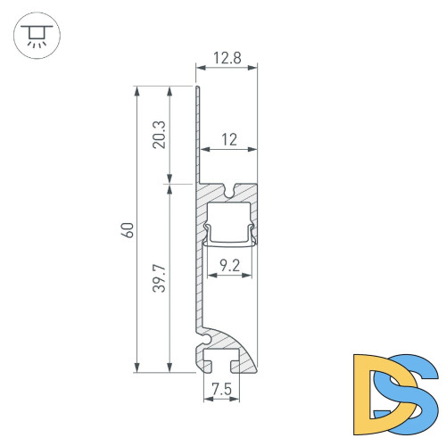 Профиль Arlight PLINTUS-FANTOM-L-2000 BLACK 041213