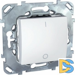 Выключатель 2-полюсный 1-клавишный 16А, Белый, серия Unica, Schneider Electric