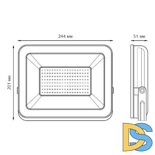 Прожектор светодиодный Gauss Elementary Промо 100W 6500К 613100100P