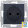 Розетка 1-ая электрическая без заземления, Графит, серия Sedna, Schneider Electric