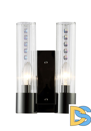 Бра Crystal Lux OTONO AP2 BLACK CHROMIUM/TRANSPARENTE