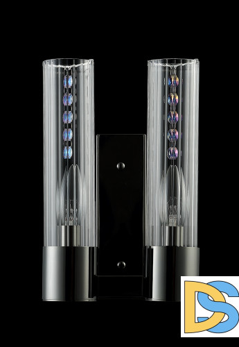 Бра Crystal Lux OTONO AP2 BLACK CHROMIUM/TRANSPARENTE