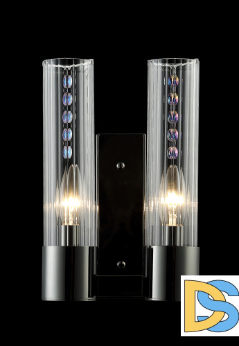 Бра Crystal Lux OTONO AP2 BLACK CHROMIUM/TRANSPARENTE