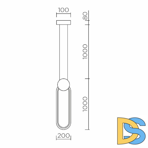 Подвесной светильник LED4U 8576 BK