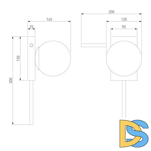Бра Eurosvet Fredo 40036/1 черный жемчуг a061477