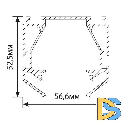 Профиль алюминиевый накладной Feron S26 48286