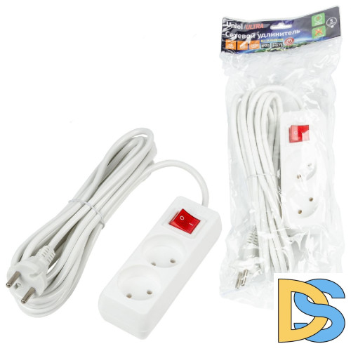 Удлинитель бытовой Uniel Ultra S-CU2-5B WHITE UL-00009993