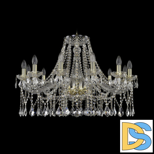 Подвесная люстра Bohemia Ivele Crystal 1413/12/300 G Leafs