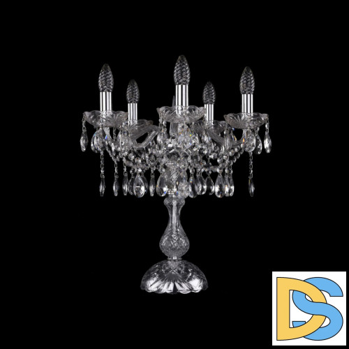 Настольная лампа Bohemia Ivele Crystal 1413L/5/141-47 Ni