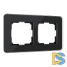 Рамка на 2 поста Werkel Elite (черный, стекло) W0022448