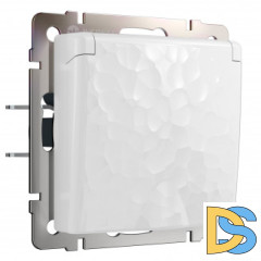 Розетка влагозащ. с зазем. с защит. крышкой и шторками (белый) W1271201