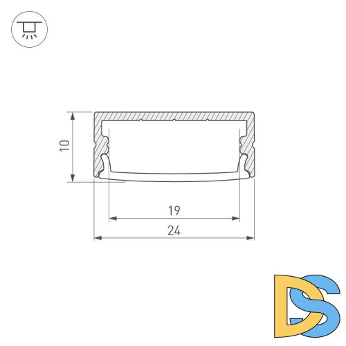 Профиль Arlight ARH-WIDE-H10-2000 ANOD 016142