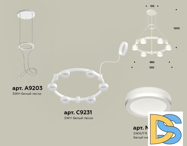 Подвесная люстра Ambrella Light Traditional (A9203, C9231, N8412) XR92031200