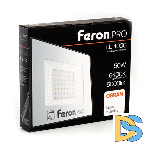 Светодиодный прожектор Feron LL-1000 50W 6400K 41540