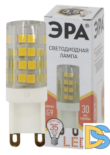 Лампа светодиодная Эра G9 3,5W 2700K LED JCD-3,5W-CER-827-G9 Б0027861