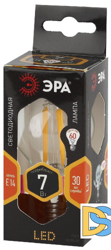 Лампа светодиодная Эра E14 7W 2700K F-LED P45-7W-827-E14 Б0027946