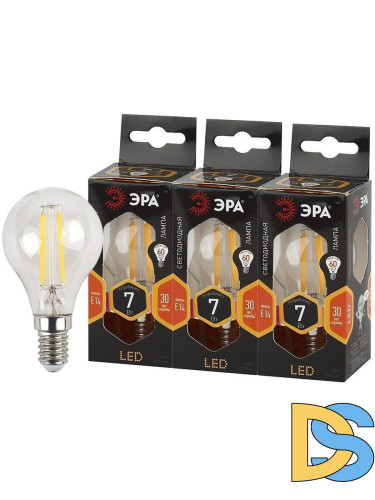 Лампа светодиодная Эра E14 7W 2700K F-LED P45-7W-827-E14 Б0027946