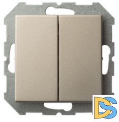Выключатель Epsilon 2кл. с LED подсветкой шампань