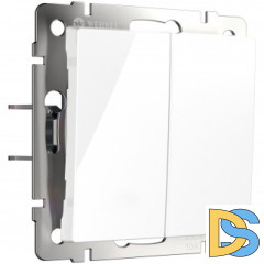 Выключатель двухклавишный с самовозвратом (белый) W1122401