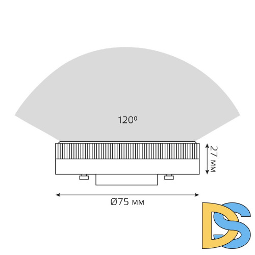 Лампа светодиодная диммируемая Gauss GX53 8W 3000K матовая 108408108-D