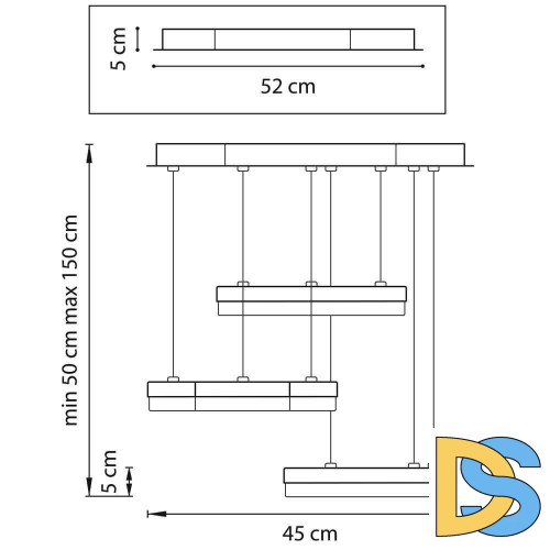 Подвесная светодиодная люстра Lightstar Unitario 763337
