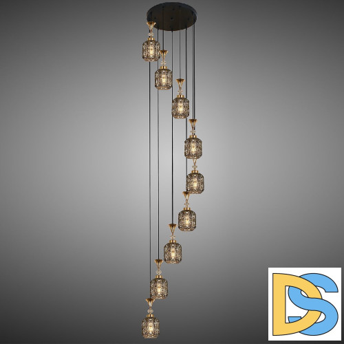 Каскадная люстра Reluce 02003-0.9-09 SMOKE