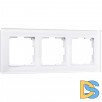 Рамка на 3 поста (белый,стекло) W0031101