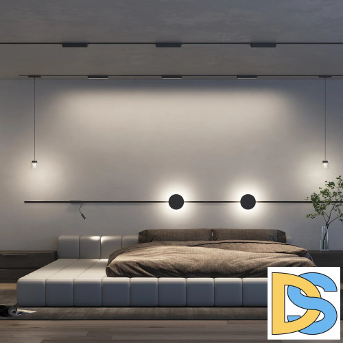 Трековый магнитный однофазный светильник Denkirs Air linear DK5360-BK