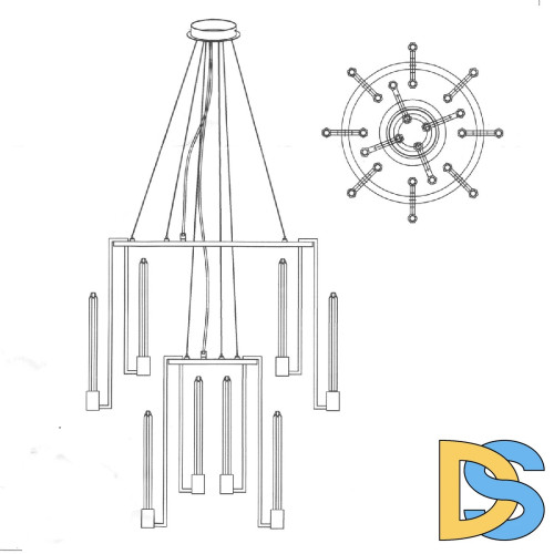 Подвесная люстра Delight Collection P98026L-12