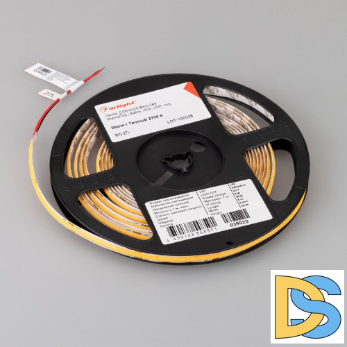 Светодиодная лента Arlight COB-X320-8mm 24V Warm2700 (8 W/m, IP20, 5m) 039023(1)