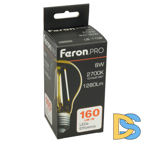 Светодиодная лампа Feron LB-1108 E27 8W 2700K 48892