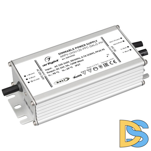 Блок питания Arlight ARPV-UH24120-PFC-DALI2-PH (24V, 5.0A, 120W, IP67) 028107(2)