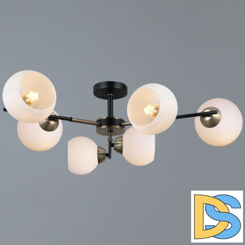 Люстра на штанге Illumico IL0469-6CSQ-24 BK AB LIBRA