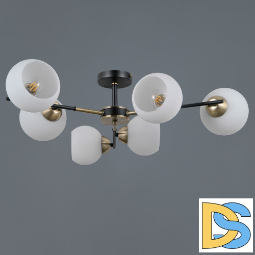 Люстра на штанге Illumico IL0469-6CSQ-24 BK AB LIBRA