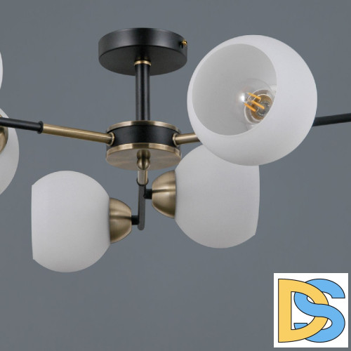 Люстра на штанге Illumico IL0469-6CSQ-24 BK AB LIBRA