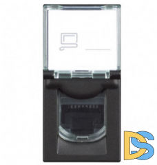 Розетка RG45 черная 1 модуль Btichino Classia