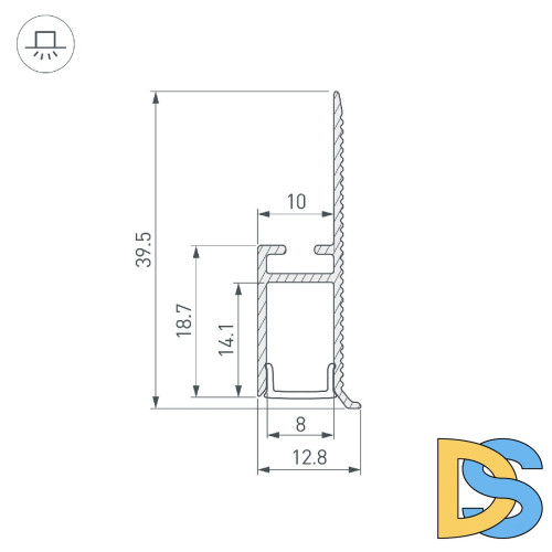 Профиль Arlight WALL-FANTOM-W10-2000 ANOD 043692