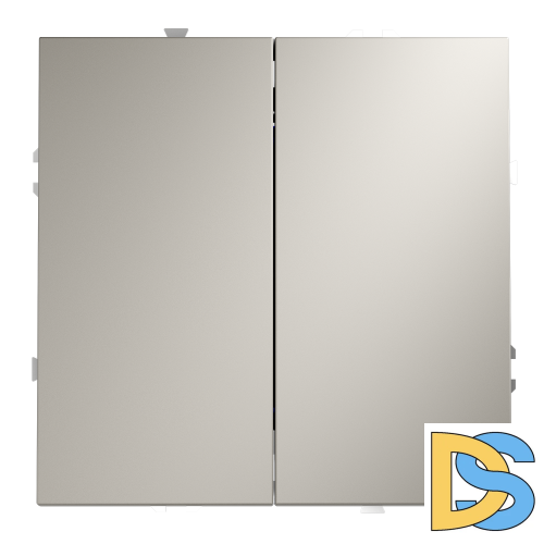 Перекрестный переключатель встраиваемый VOLTUM S70 двухклавишный 10А, (кашемир)