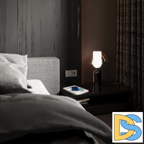 Перекрестный переключатель встраиваемый VOLTUM S70 двухклавишный 10А, (кашемир)